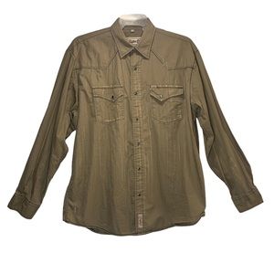 Rafter C Men's Western Light Bleach Wash Shirt Size XL